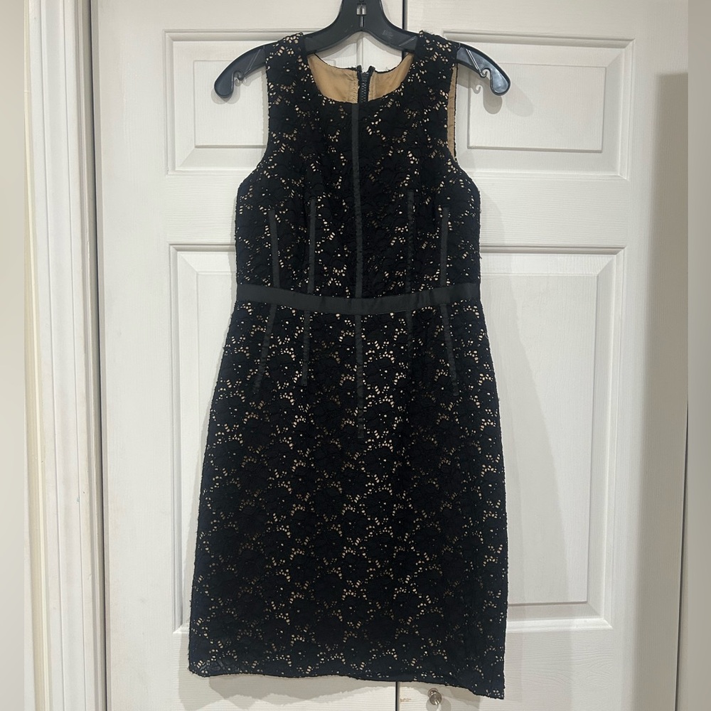 Oleg Cassini Black Lace Midi Dress